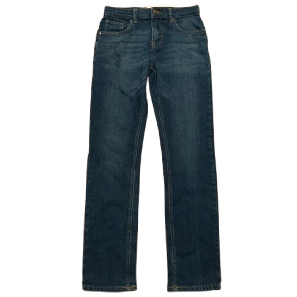 Levi’s 511 Performance Dark Wash Jeans Sz 14 Reg W27 L29 Writing on Side